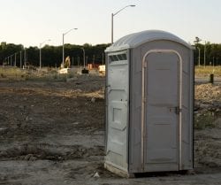 Construction Site Porta Potty In Muskogee